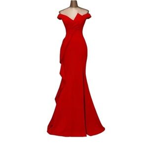 Evening/prom gown mermaid/trumpet cherry red size L